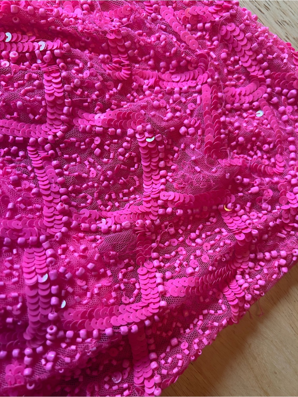 Neon Pink Beaded Cutout Mini Dress - Picture 5 of 12